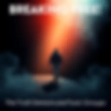 A person walking away from dark shadows towards light, symbolizing freedom from toxic groups and a new perspective on spirituality.