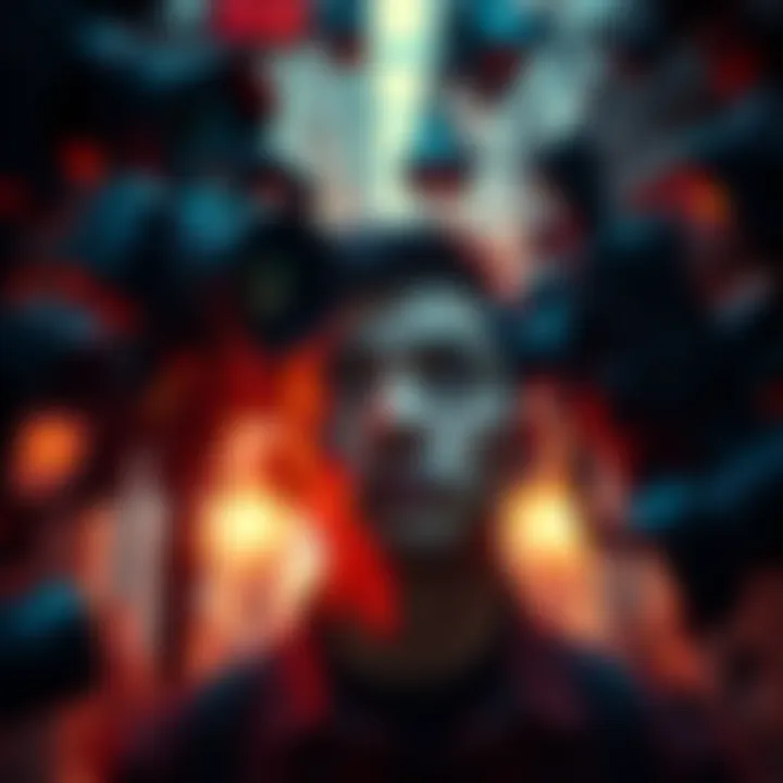 A person looking overwhelmed with multiple cameras focused on them, symbolizing constant attention and pressure.