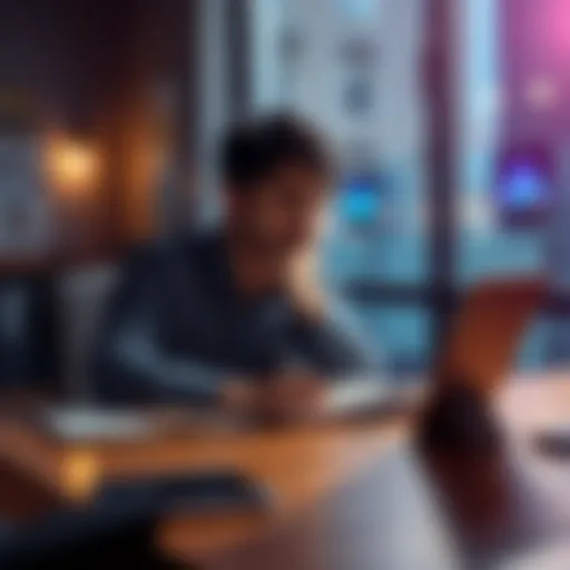 A person sitting at a desk, deep in thought with a notebook and pen in front of them, contemplating unanswered questions.