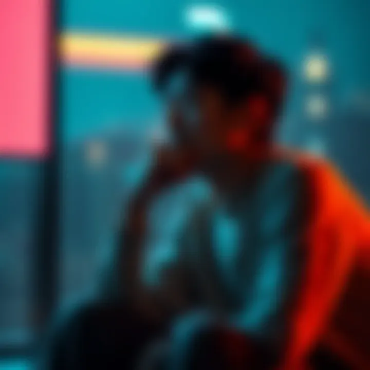 A person sitting with a thoughtful expression, staring into space as if trying to visualize something in their mind, but nothing is appearing.