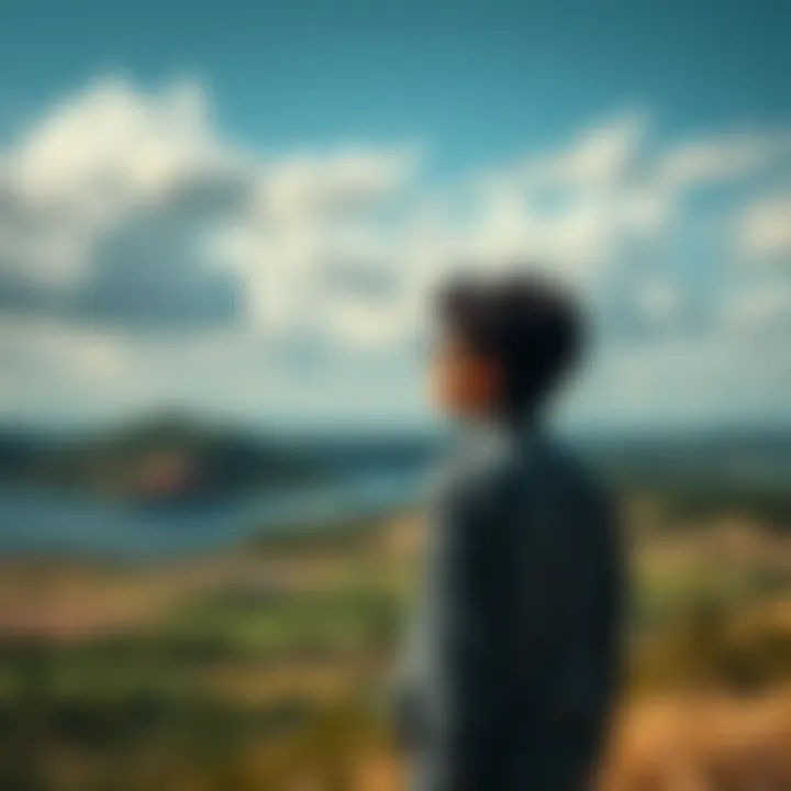 A person looking thoughtfully at a landscape, symbolizing the exploration of objectivity and perspective in understanding reality.