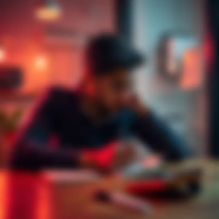 A young adult reflecting on marriage, career, and health issues while sitting at a table with a notebook and pen.