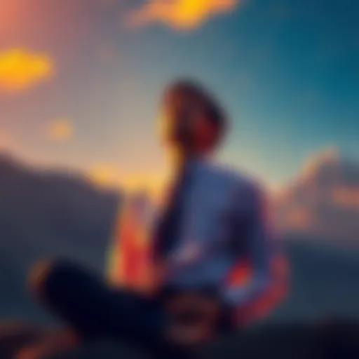 A person sitting peacefully with eyes closed, visualizing their dreams and aspirations, embodying a hopeful mindset of "It will come".