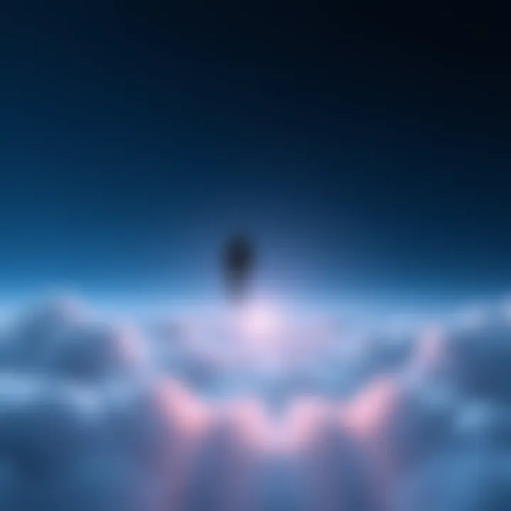 A figure walking above the ground, surrounded by clouds under a night sky, representing dreams of special abilities.