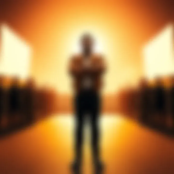 Person with Determination A confident person standing tall with arms crossed, symbolizing empowerment and a strong mindset, set against a bright background.