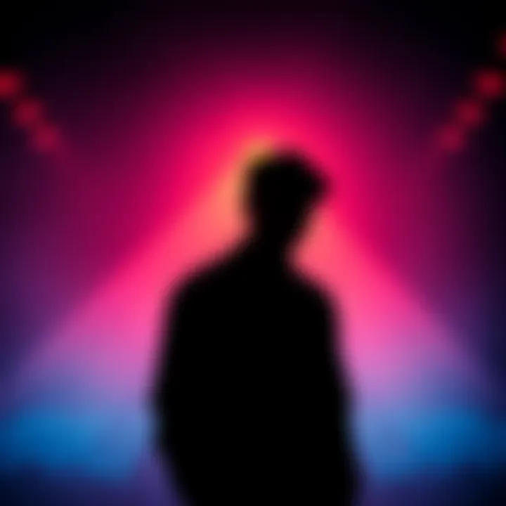A silhouette of a person standing alone, looking contemplative without a name tag, representing the idea of identity beyond labels.
