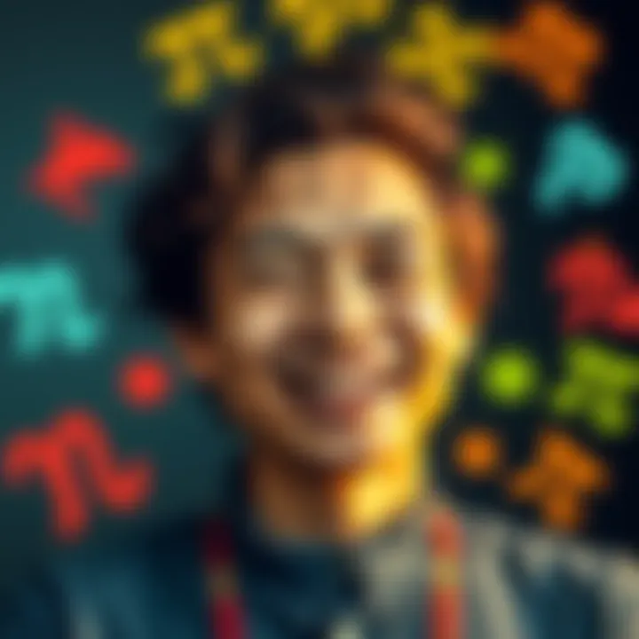 Person smiling with zodiac sign symbols A cheerful person surrounded by different zodiac sign symbols, showing positivity despite negative comments about astrology.