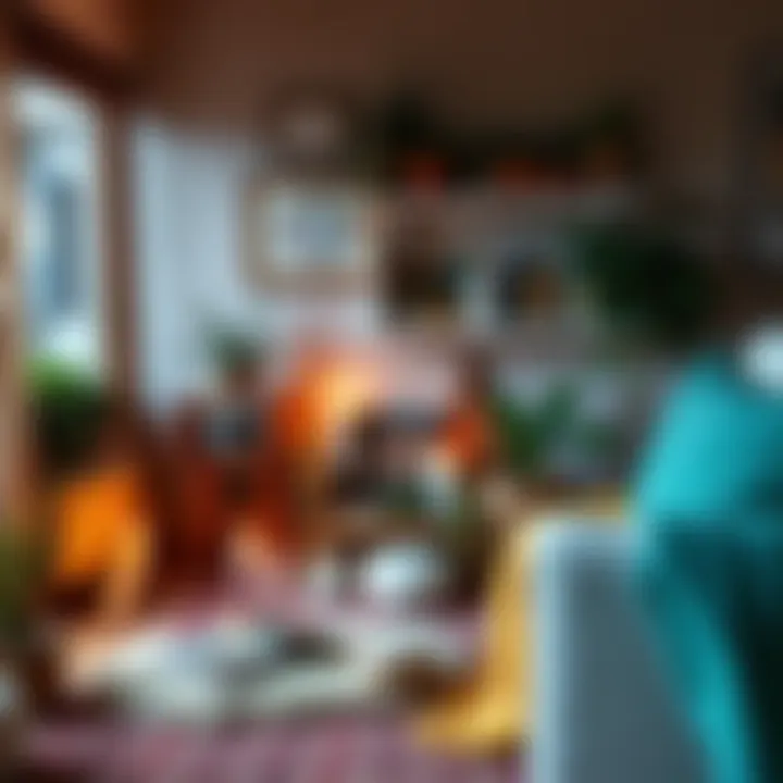 A cozy home corner featuring a personal altar with candles, plants, and meaningful objects arranged for meditation and reflection.