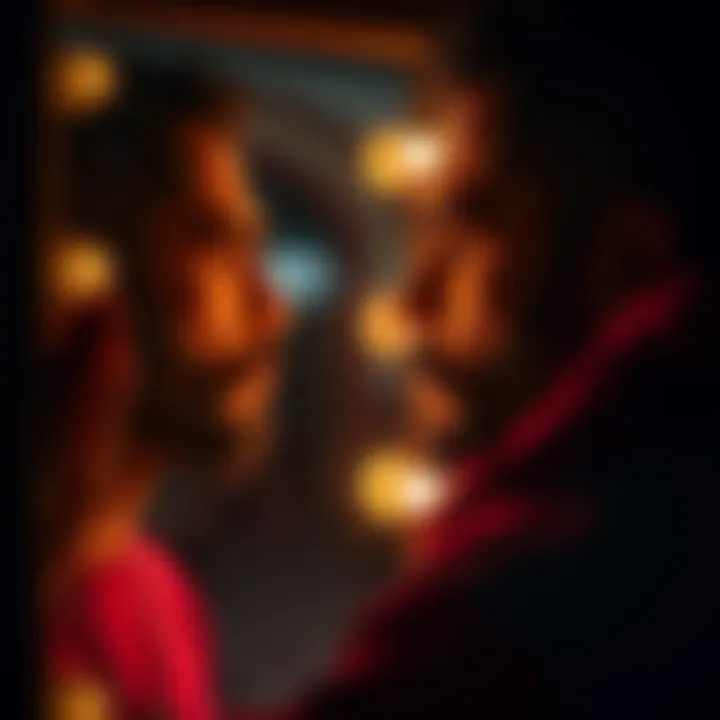 A person looking in the mirror, visualizing their ideal self, representing personal growth and transformation.
