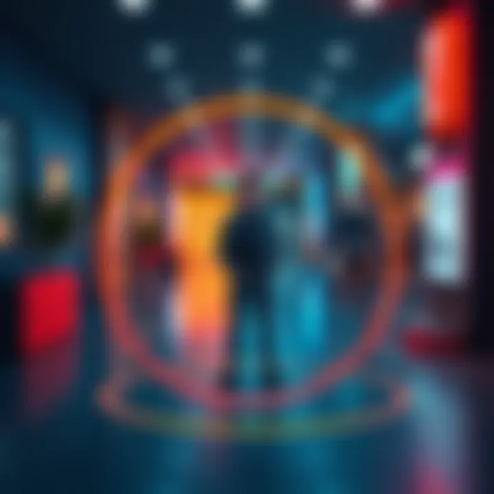 A person standing in a circle, showing their personal space boundaries, looking relaxed and content.