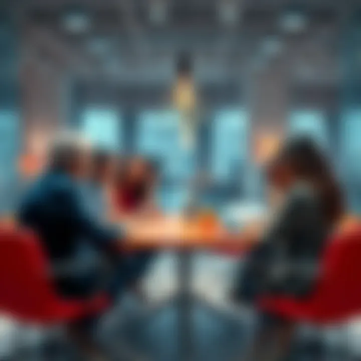 A group of people engaged in a lively discussion about personality traits and characteristics at a round table, sharing insights and opinions.