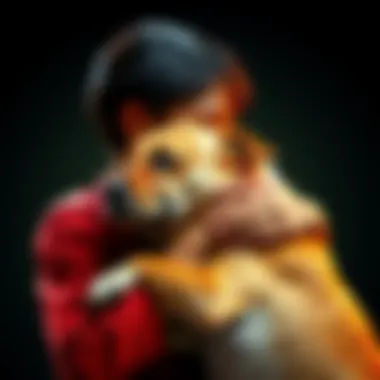 A person gently hugging a dog, showcasing love and connection despite the idea of letting go.