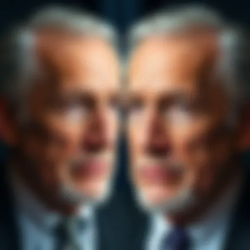 Side-by-side comparison of Peter Simel and Jeffrey Epstein showing their similar features