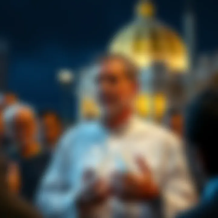 Peter Thiel speaks at a gathering near the Vatican, surrounded by concerned attendees.