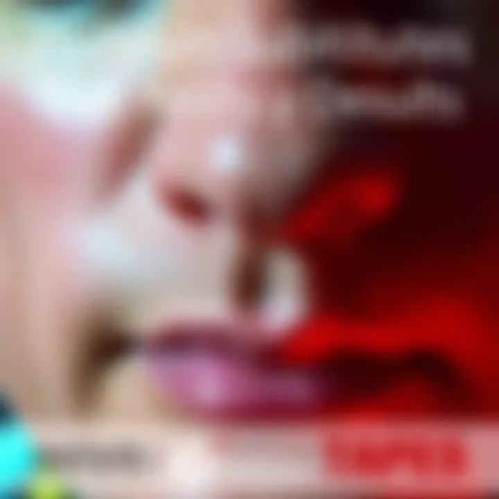 Close-up of a person showing a lifted philtrum after enhancement