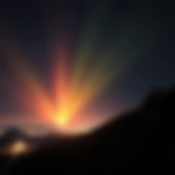 Lights in the Arizona Sky A panoramic view of bright lights spreading across a dark Arizona sky during the Phoenix Lights incident.