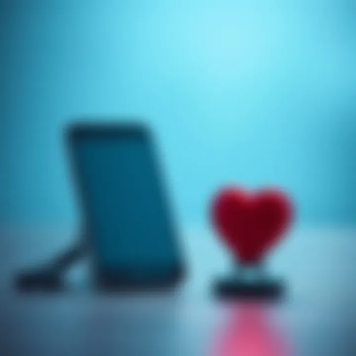 Phone and Heart Symbol A visual representation of a phone next to a heart symbol, indicating a desire to reconnect after being blocked.
