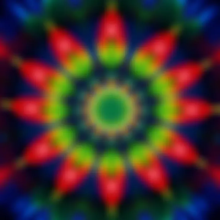 Phyllotaxis Art Colorful design showcasing Phyllotaxis created with Adobe Fresco on an iPad using an iPencil.