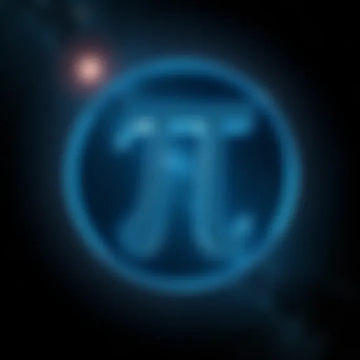 A large pi symbol set against a starry background, representing the connection between mathematics and the universe.