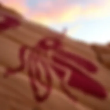 Pictograph of an anthropomorphic figure Ancient pictograph in Barrier Canyon showing a figure with bug eyes and antennae