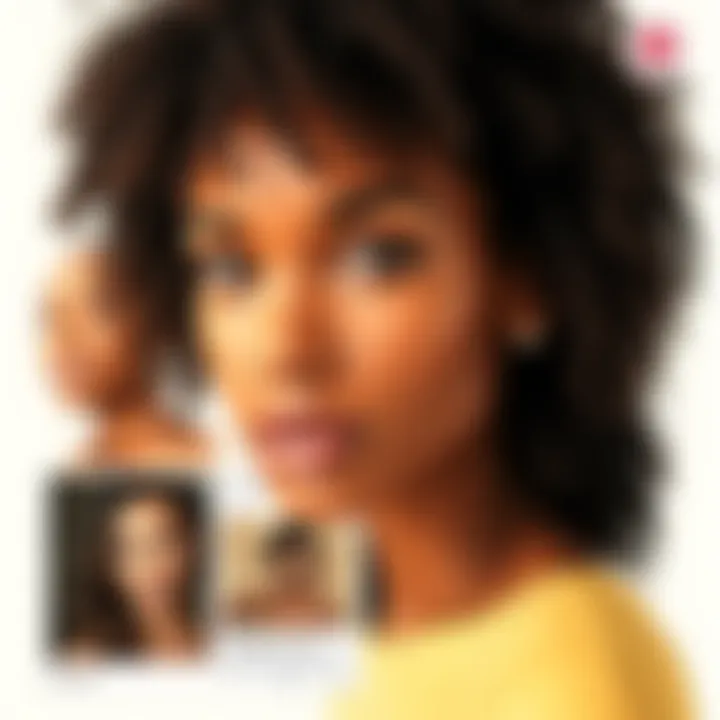 A collage of beauty images showcasing diverse skin tones and styles, highlighting representation issues on Pinterest.