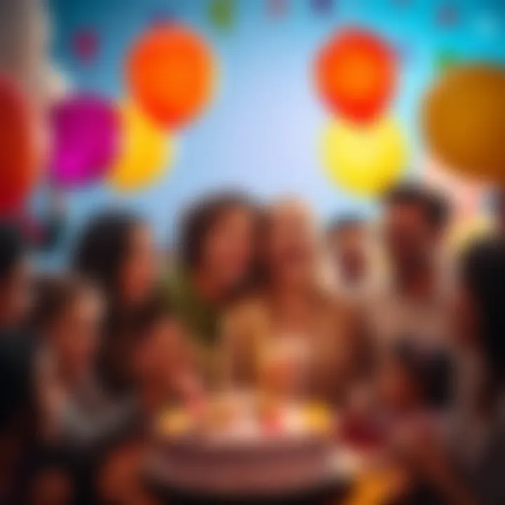 A joyful gathering with balloons and cake, celebrating Pisces birthdays in 2026.