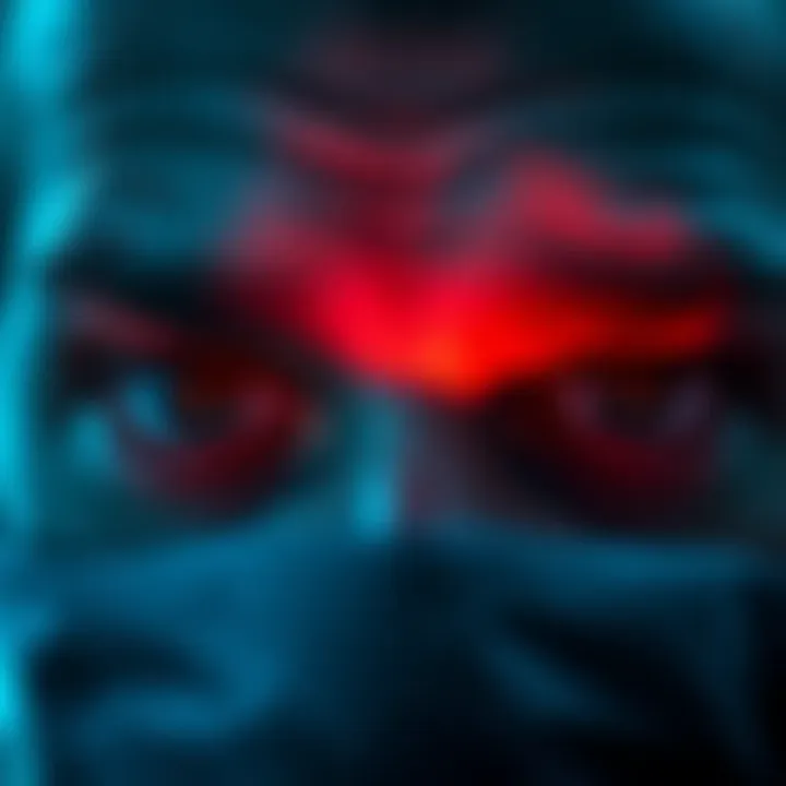 Intense gaze of Pisces eyes, showing depth and shadows