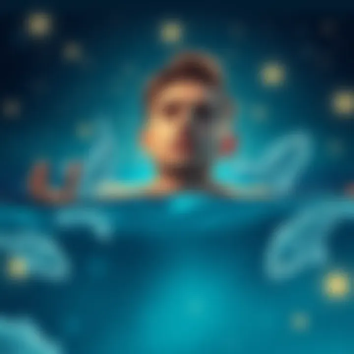 An artistic portrayal of a Pisces man reflecting emotional depth and dreamy characteristics in a celestial setting.