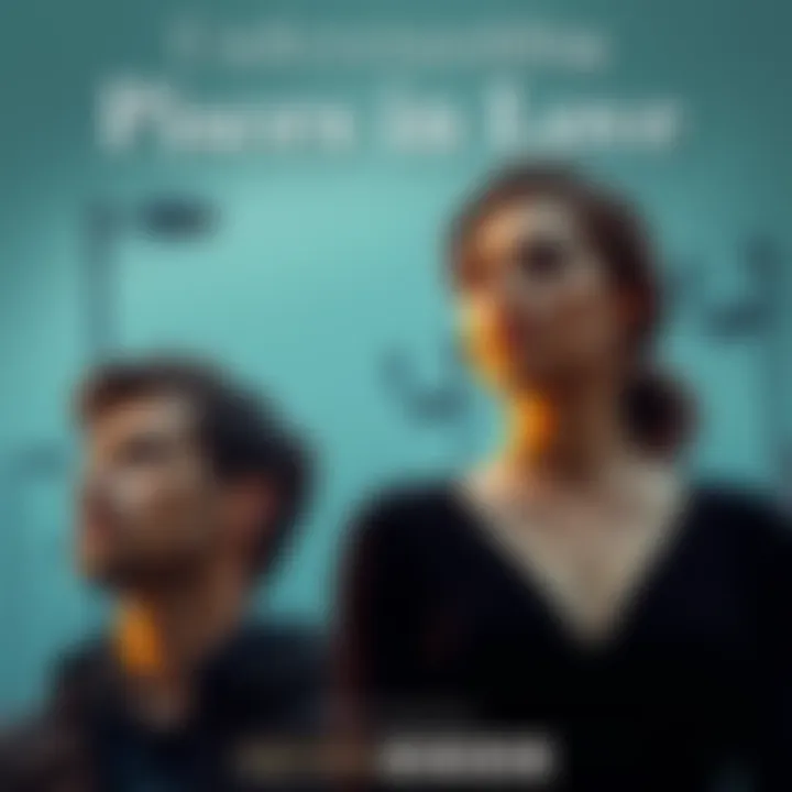 A Pisces man looking contemplative while a Scorpio woman appears thoughtful next to him, symbolizing their emotional connection and challenges in love.