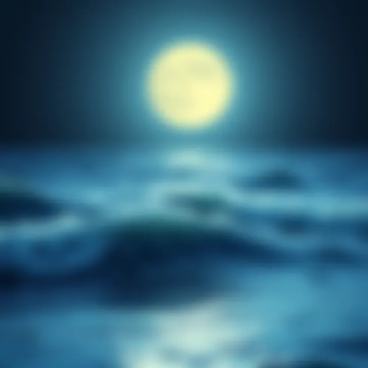 A serene image of a moonlit ocean reflecting calming waves, symbolizing the traits of Pisces moon signs.
