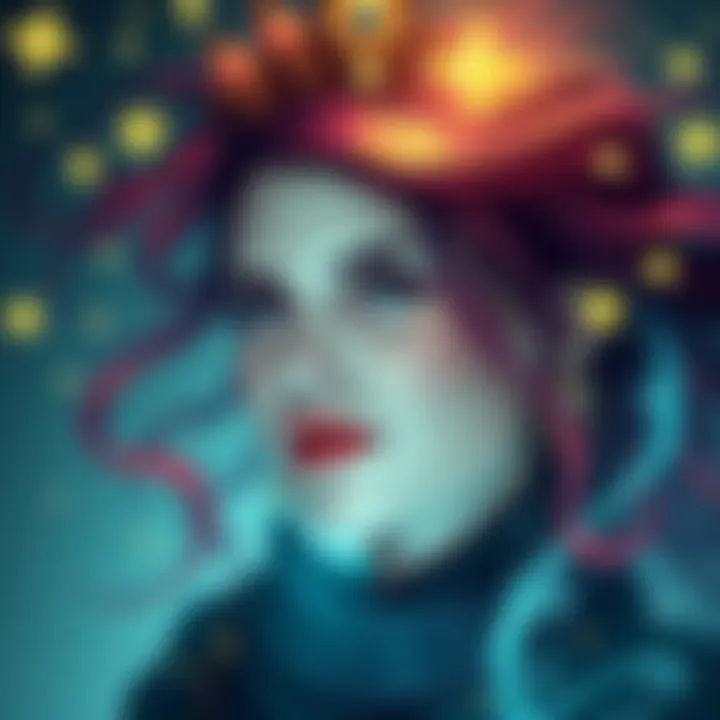 Astrological Traits of Pisces Queen A creative and intuitive woman with flowing hair, surrounded by stars and water symbols, representing the traits of a Pisces Queen.
