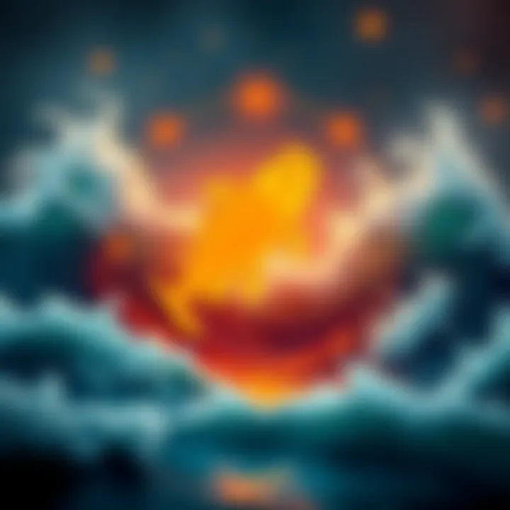 A visually appealing representation of the Pisces zodiac symbol surrounded by ocean waves and stars, symbolizing the traits of Pisces individuals and their daily challenges.