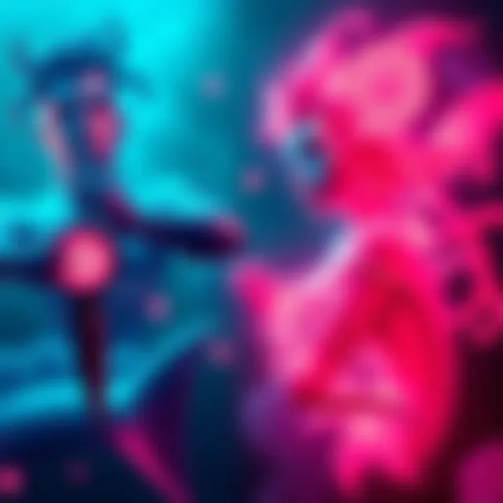 A depiction of Pisces and Virgo zodiac signs with contrasting elements, showcasing their differences in color and style.