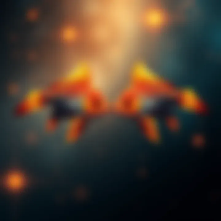 Pisces Zodiac Sign Symbol An illustration of the Pisces zodiac sign symbol, featuring two fish swimming in opposite directions, representing the dual nature of this sign.