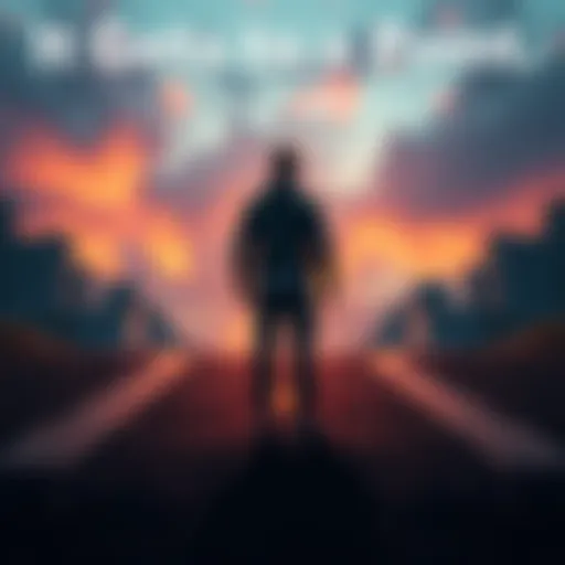A person standing at a crossroads, contemplating a decision, with two paths diverging in front of them.
