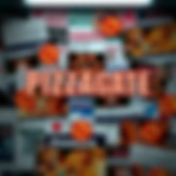 A collage of headlines and social media posts related to the Pizzagate theory, featuring various pizza icons.