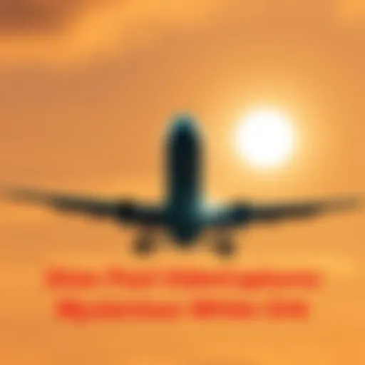 Slow motion shot of a plane landing, with a bright white orb moving quickly behind it in the sky.