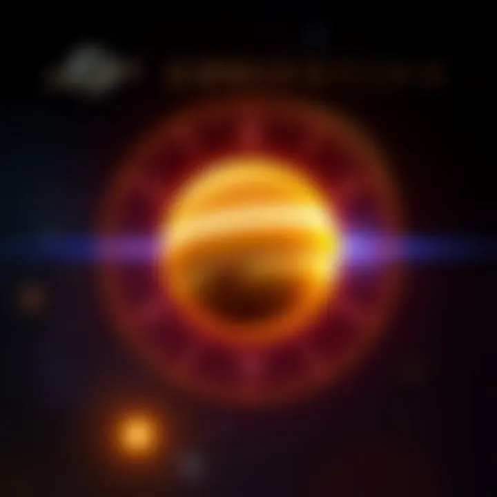 A visual representation of a planet positioned near an astrological Node, symbolizing their conjunction in a birth chart.