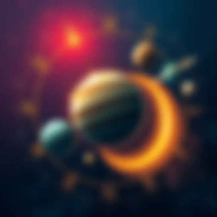 An illustration showing planets in alignment with zodiac signs, representing the connection between astrology and personality traits.