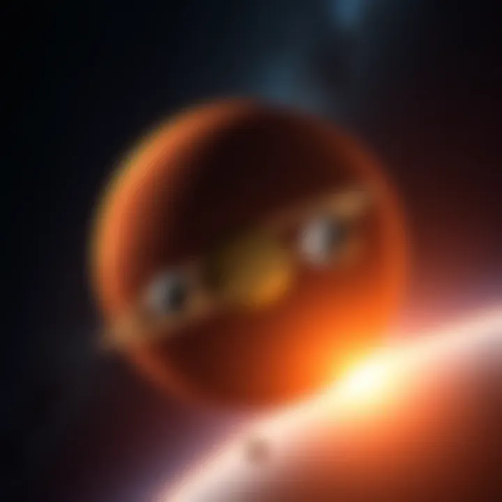 Planetary Conjunction A graphic showing the conjunction of Mars, Saturn, and Mercury with a backdrop of stars and a cosmic theme.