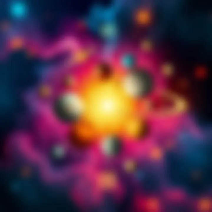 A colorful depiction of planets aligned in the 12th house of a horoscope, symbolizing intimacy and sexual pleasure in relationships.