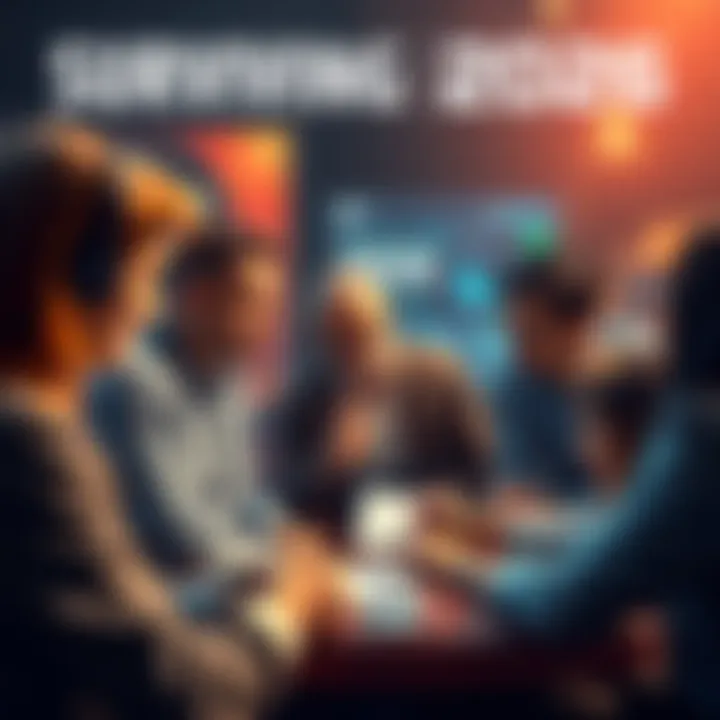 A group of people discussing strategies for coping with economic and social challenges in 2026.