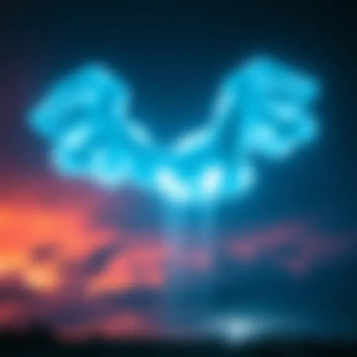 Plasma figure in Alabama sky A strange glowing plasma figure forming in the sky over Alabama, captivating onlookers below.