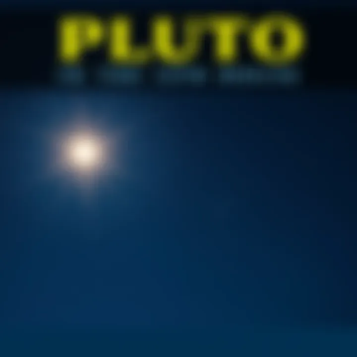 A serene night sky with a shining star representing Pluto, symbolizing spiritual growth and transformation in the 12th house.