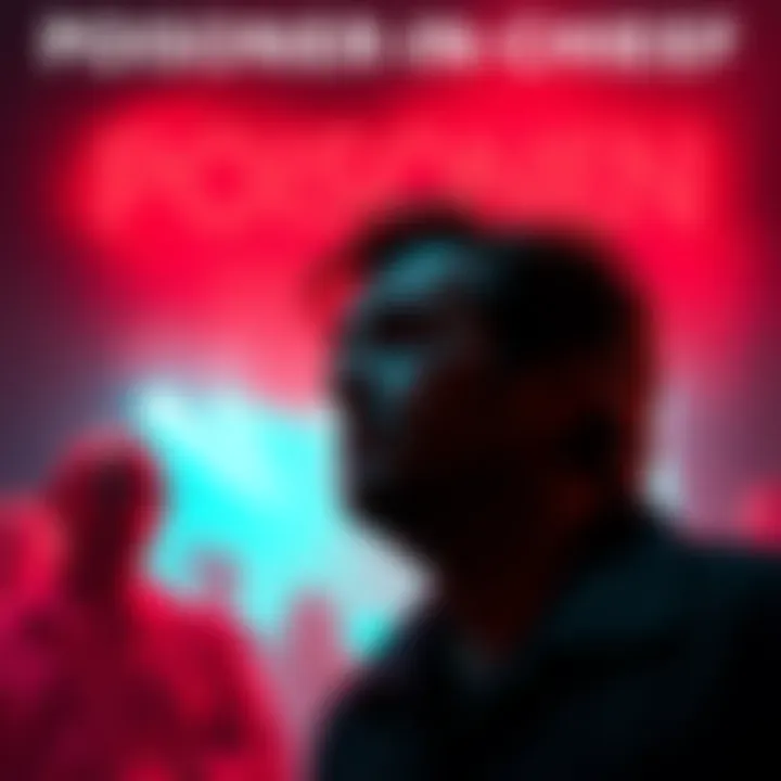 A visual representation of Poisoner-in-Chief, featuring a dramatic scene highlighting themes of accountability and cultural critique.