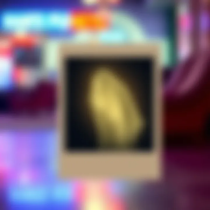 A Polaroid picture showing a ghostly figure, taken during GA S30:E12, with a blurred background.