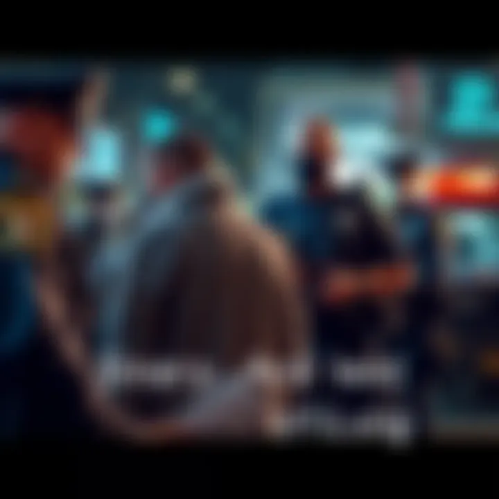 Police arresting a man Officers are attempting to arrest a man named Luigi, with one officer reading his rights to him while others are securing the area.