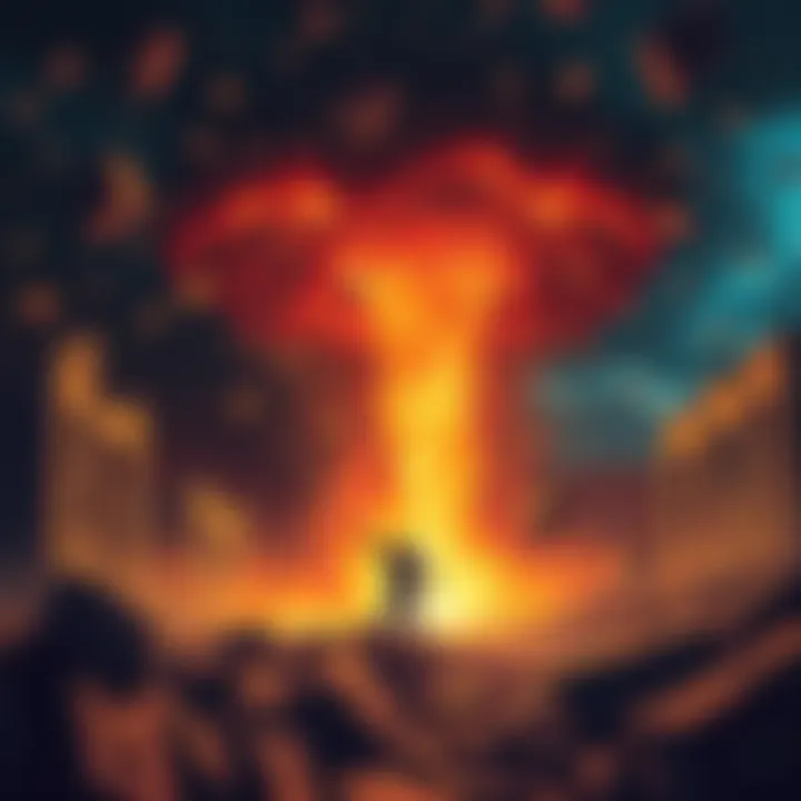 AI recreation of a Pompeii victim's last moments Illustration showing a terrified individual trapped during the eruption of Mount Vesuvius, highlighting their struggle to escape beneath falling debris