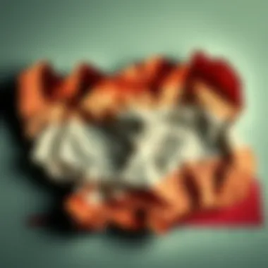 A crumpled chart with unclear labels and jarring colors that causes viewers to cringe.