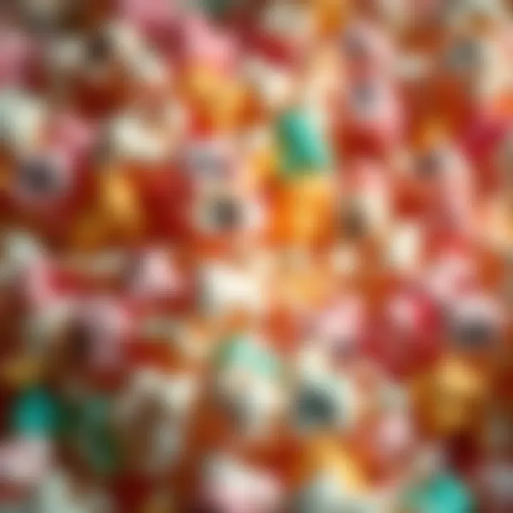 Popcorn Ritual for Intentions A close-up of colorful popcorn kernels with initials written on them, representing a ritual for manifesting intentions.